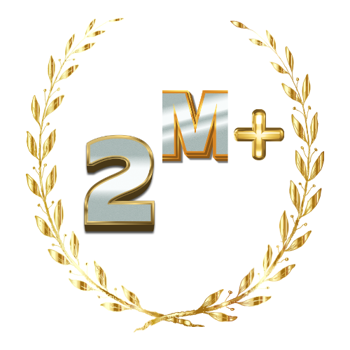 Golden laurel wreath badge showing over 2 million views as a Google Local Guide