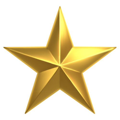 3D gold star trophy symbol for Top 10 percent Google Maps Reviewer in Belgrade